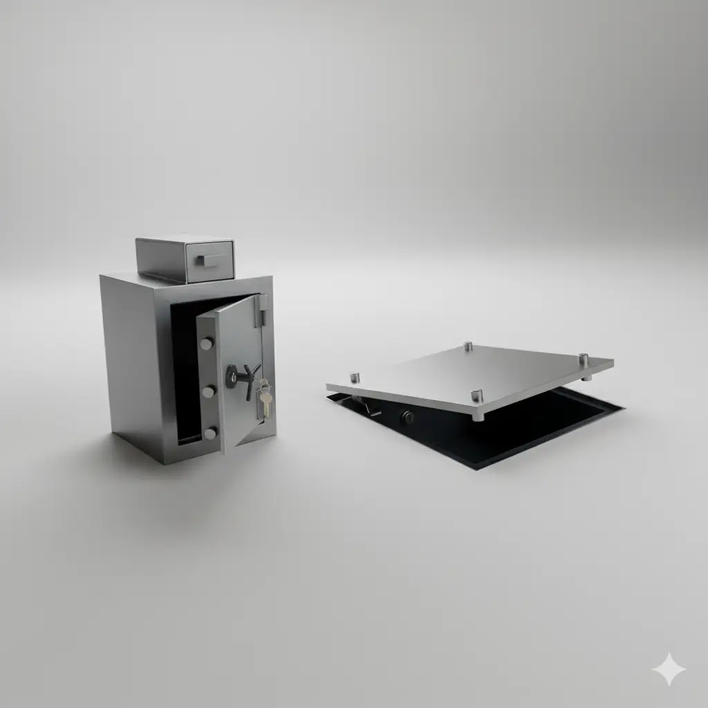 Floor safe installed in concrete floor Zimbabwe